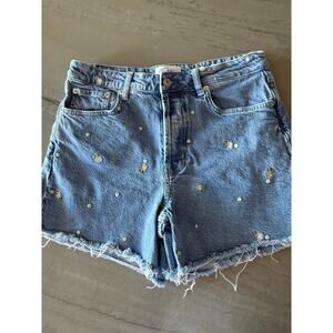 Rails Mesa Embroidered Daisy Relaxed Vintage Frayed Shorts Size 29 Retail $168